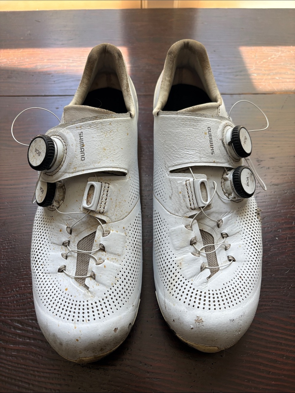 Shimano RC9 White Road Cycling Shoes Size 43, US9 Used
